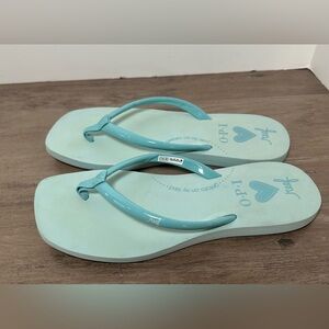 Women’s 7 Reef “Gelatoon My Mind” X OPI Flip Flop Beach/Pool Sandal 🩴‎ Blue.